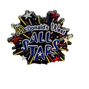 McDonalds Pin West All Stars Employee Crew Member Lapel Hat Plastic Pinback‎